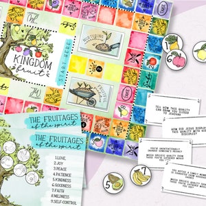 Juego de mesa Kingdom Fruit / Juego JW / Jw Kids / Testigos de Jehová / JW Trivia / JW Imprimibles / Juego de cartas / Juego de conocimiento bíblico teocrático