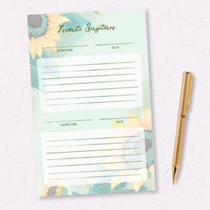 Bloc de notas JW Tear Off / Bloc de notas de 5 x 8 para Escrituras favoritas / Regalos JW / Diario JW / Regalo JW / Cuaderno / Bloc de notas