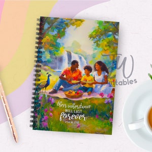 Cuaderno espiral forrado Paraíso / Estudio Jw / Escritura de cartas / Regalos de bautismo JW / Diario / Regalo Jw / Visitas de retorno / Cuaderno de Escrituras