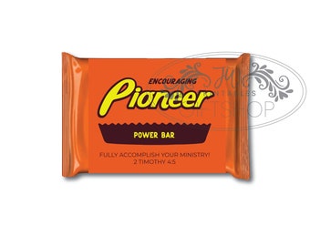 JW Pioneer Power Bar Labels | Jw Candy labels - Jw Candy Stickers - Jw gift ideas - Jw pioneer school Favors - JW pioneer Gift - Jw Candy