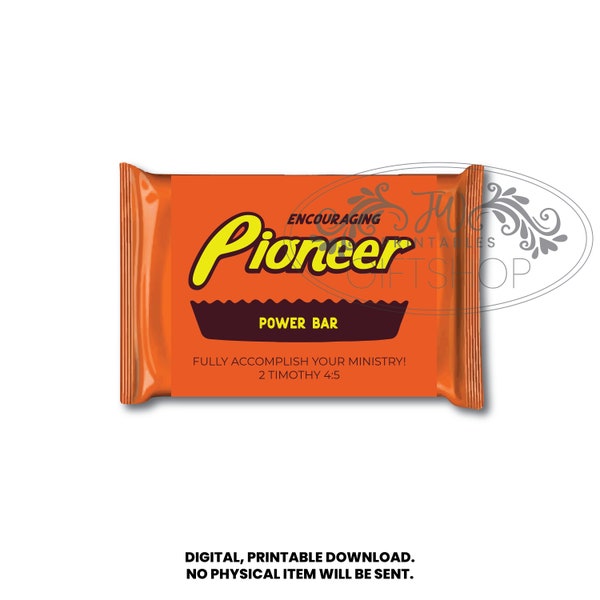 JW Pioneer Power Bar Labels | Jw Candy labels - Jw Candy Stickers - Jw gift ideas - Jw pioneer school Favors - JW pioneer Gift - Jw Candy