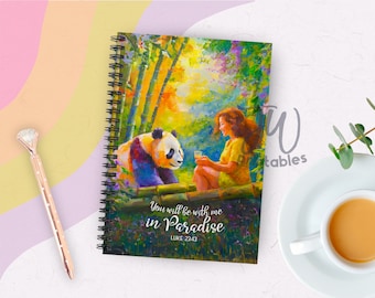 Gefüttertes Spiral Notizbuch Paradise | Jw Studie | Brief schreiben | JW Taufgeschenke | Tagebuch | Jw Geschenk | Gegenbesuche | Schrift Notizbuch