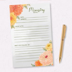 Bloc de notas JW Tear Off / Bloc de notas de 5 x 8 para el ministerio / Regalos JW / Diario JW / Regalo JW / Cuaderno / Bloc de notas