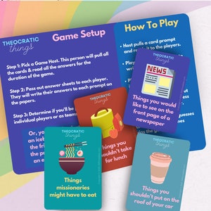 Gioco di cose teocratiche / Gioco JW / Jw Kids / Testimoni di Geova / Curiosità JW / Stampabili JW / Gioco di carte / Gioco di conoscenza della Bibbia