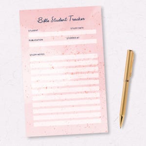 Bloc de notas JW desprendible / Bloc de notas de 5 x 8 para seguimiento de estudios bíblicos / Regalos JW / Diario JW / Regalo JW / Cuaderno / Bloc de notas