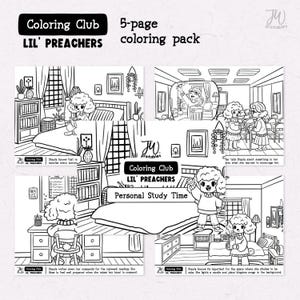 Shayla&#39;s Personal Study Time – JW Coloring Page Set | Lil Preachers Coloring Club for JW Kids