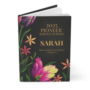 Pioneer School Journal, Custom Hardcover Notebook, 2025 Pioneer School Gift, Meeting Notes, Theocratic Planner, JW Gifts