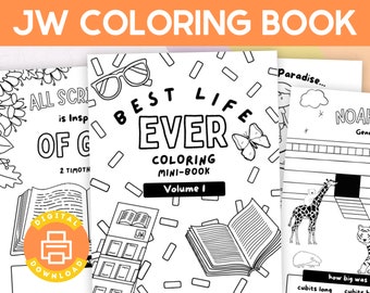 JW Kids Coloring Pages | Kids Coloring Book | Meeting Notes | Meeting Activity | NWT Bible Coloring | Coloring Printable | Coloring Sheets