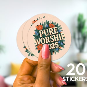 2025 Special Convention sticker sheet - JW 2 inch Stickers Labels - For Baptism gifts and Convention Gifts - 2025 Pure Worship