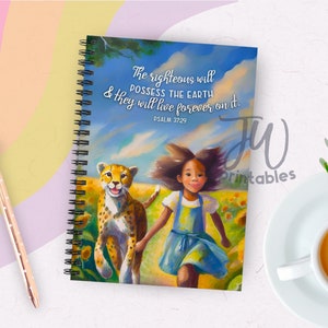 Cuaderno espiral forrado Paraíso / Estudio Jw / Escritura de cartas / Regalos de bautismo JW / Diario / Regalo Jw / Visitas de retorno / Cuaderno de Escrituras