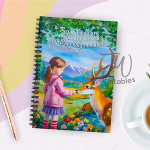 Cuaderno espiral forrado Paraíso / Estudio Jw / Escritura de cartas / Regalos de bautismo JW / Diario / Regalo Jw / Visitas de retorno / Cuaderno de Escrituras