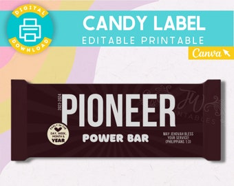 JW Candy Label Gifts | Convention Gifts | Candy Wrapper | Candy Stickers | Elder Gifts | Pioneer Gifts | JW Baptism Gifts | Assembly Gifts