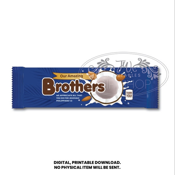 JW Candy For Brothers Labels | Jw Candy labels - Jw Candy Stickers - Jw brothers gift ideas - Jw convention Favors - JW Elder Gift -Jw Candy by JWPrintables