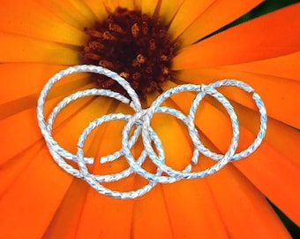 Diamond Cut Nose Ring, Silver Nose Ring Hoop, Snug Nose Ring, Diamond Cut Earring Hoop, Nose Ring 6mm, Nose Ring 7mm, Septum Nose Ring