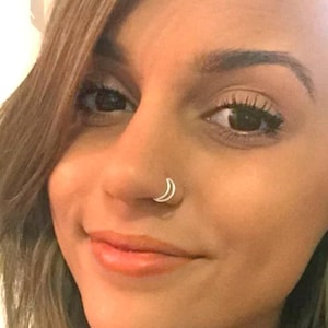 Neusring maan, roségouden neussieraden, 14k gouden neusring, roségouden septumring, Daith-oorbel, neuspiercing, neusring hoepel, neusstekker