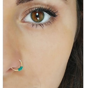 Boho Nose Ring, Wedding Nose Ring, Nose Piercing Jewelry, Thin Nose Hoop, 24g Nose Ring, Nose Hoop, Septum, Nose Ring Hoop, Small Nose Ring