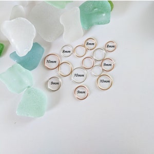 24g, 22g, 20g rose gold nose ring, rose gold hoop, rose nose ring, boho nose ring, 14k rose gold, rose gold septum, septum hoop, boho septum image 3