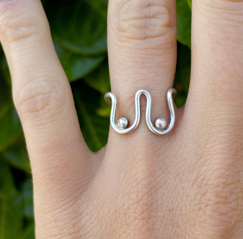 Boob Ring, Feminist Gift, Self Care Reminder, Feminist Jewelry, Self Love Reminder, Minimalist Ring, Feminist Ring Art, Body Positive Gift image 1