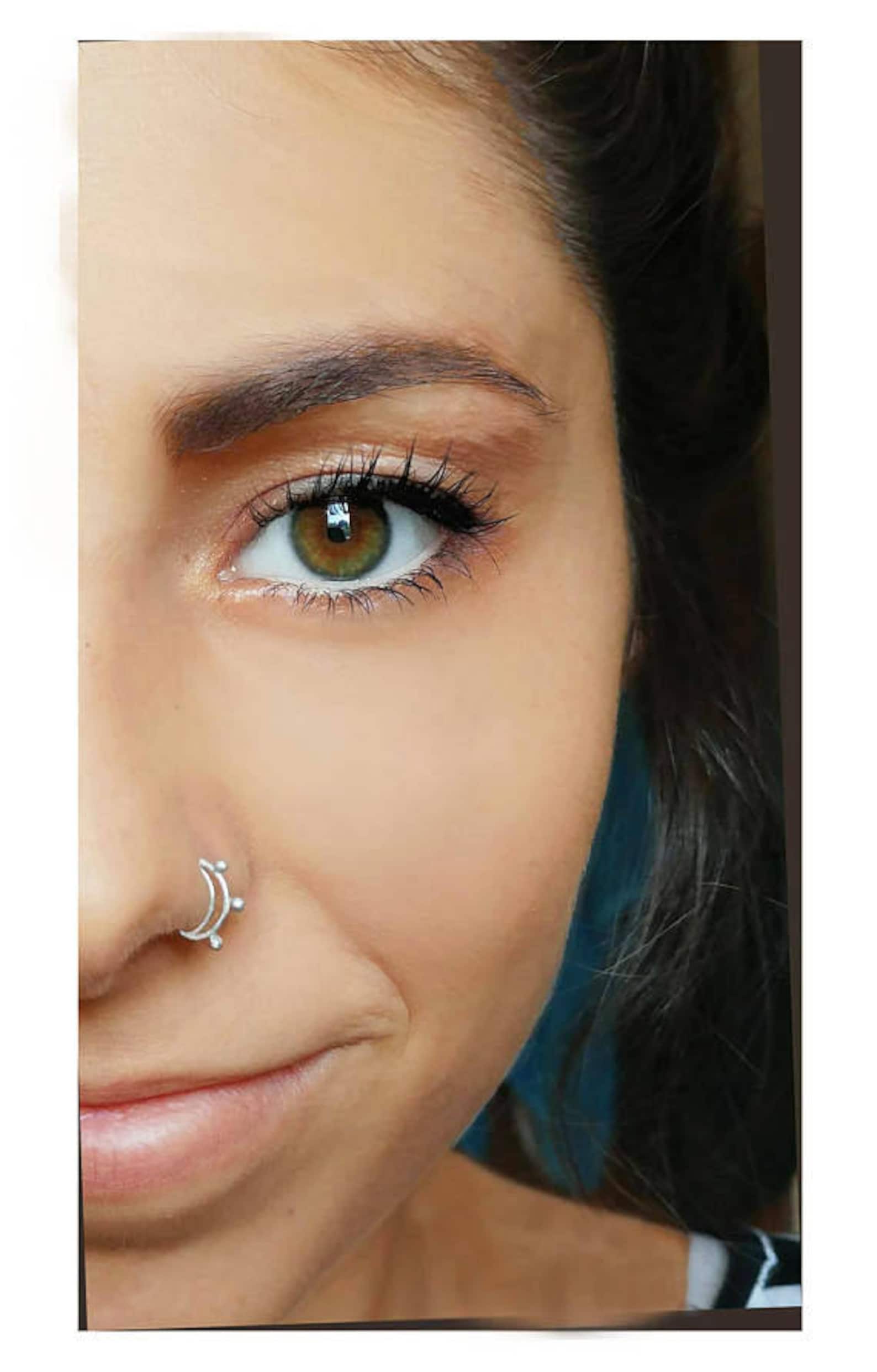 Boho Nose Ring Septum Ring Sterling Silver Nose Ring Dainty Etsy