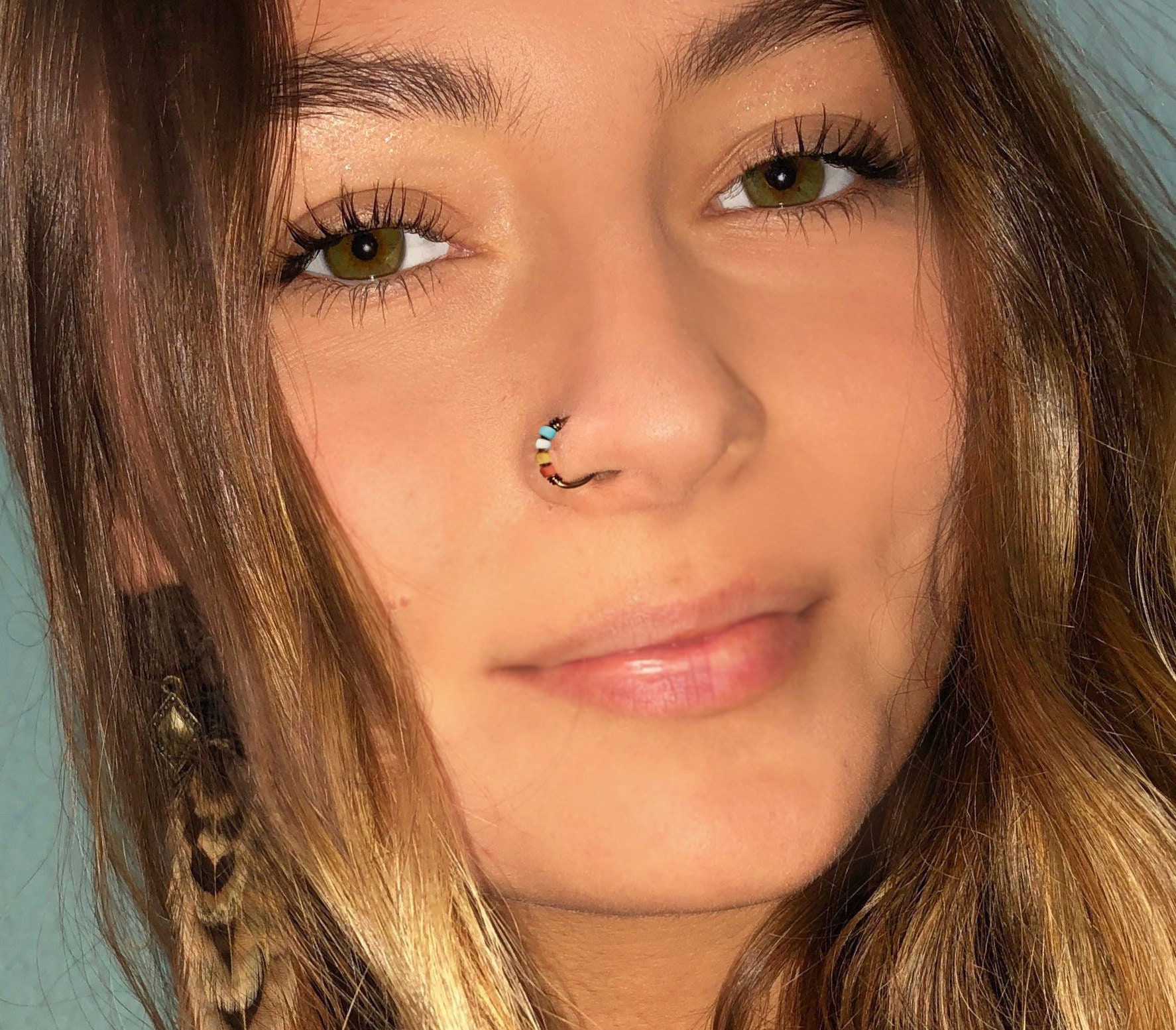 Pearl Nose Ring Exotic Indian Nose Stud Handmade Nose Hoop. Septum Jewelry  Gold Filled Women Tiny Nose Ring 22 Gauge Bohemian. Gift. Boho - Etsy