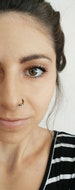 Snug Tiny Hoop Nose Ring Hoop, Thin Nose Hoop, Daith Jewelry Earring, Hoop Nose Ring Silver, Tragus Hoop, Nose Hoop with Beads, Silver 