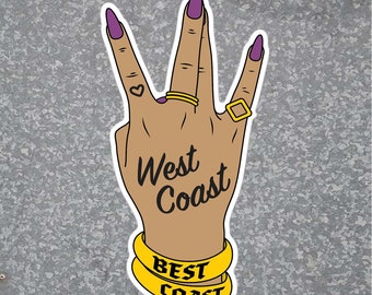 West Coast Best Coast Sticker