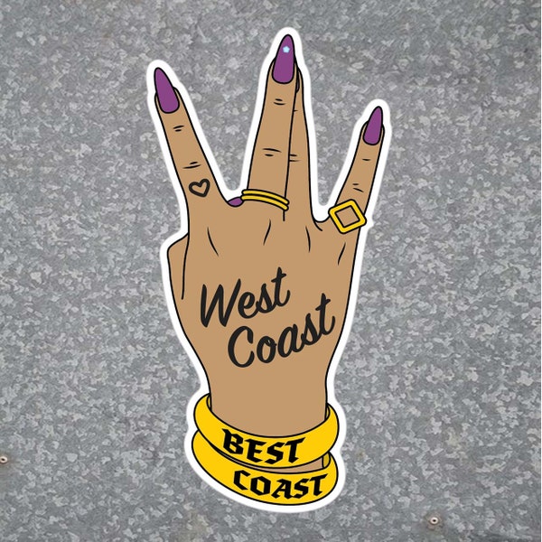 West Coast Best Coast Sticker