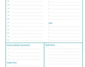 Printable Daily Workout Planner
