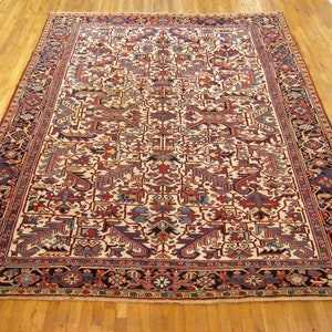 Vintage Traditional Oriental Rug, in Room Size, with Ivory Field and Symmetrical Design image 2