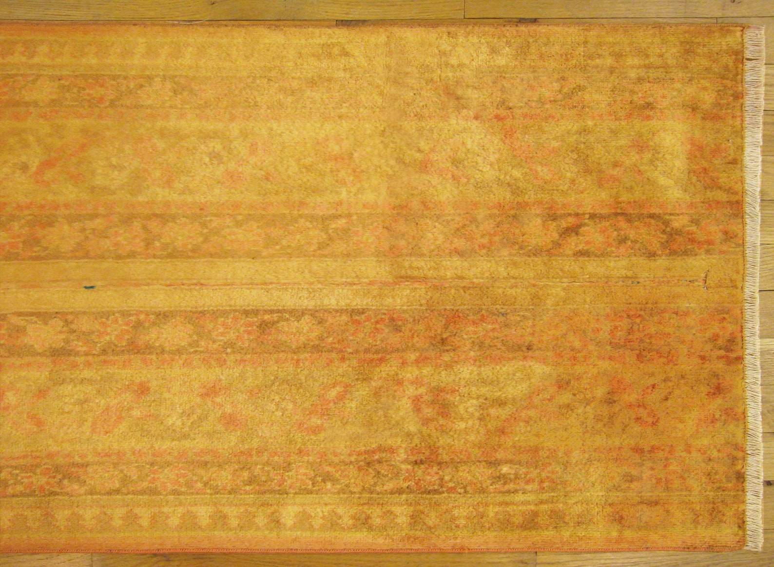 Antique Indian Agra Rug, in Small Size, With Stripes and Soft Earth ...