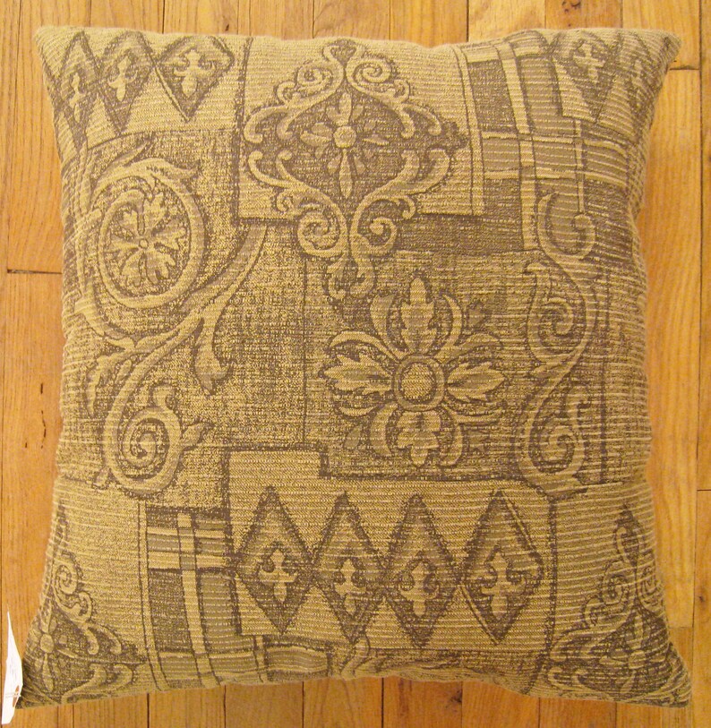 Vintage Floro-geometric fabric Pillow size 1'8 x 1'6 image 3