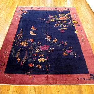 Antique Chinese Oriental Rug, in Room Size image 3