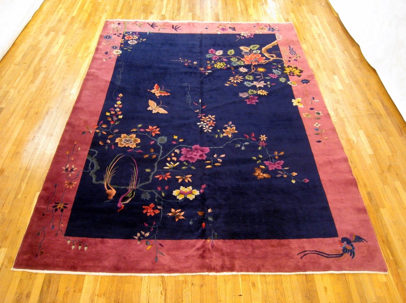 Antique Chinese Oriental Rug, in Room Size image 3