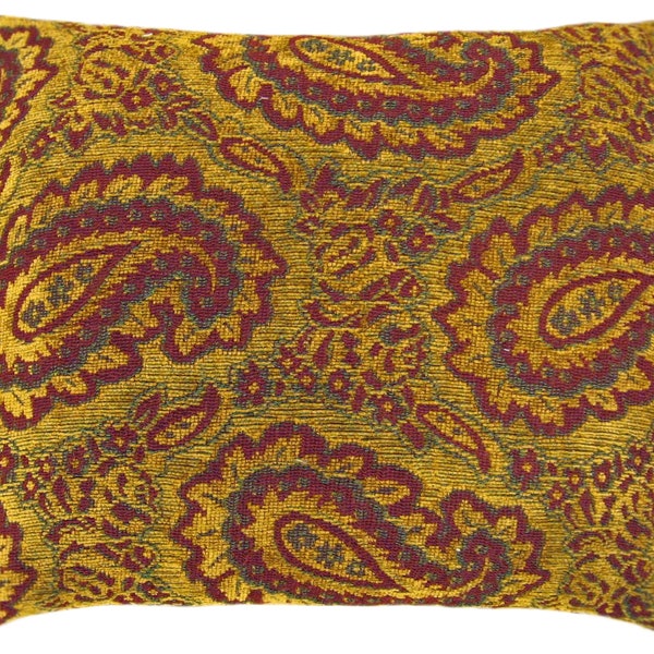 Vintage Decorative Pillow with Large Paisley Design, size 22" x 18" (1'10" x 1'6")