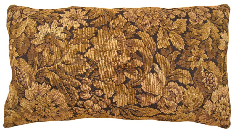 Antique French Tapestry Pillow size 2'0 x 1'2 image 1