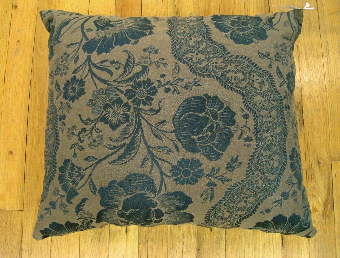 Vintage Decorative Pillow with Directional Floral Pattern Etsy