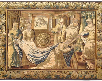 Antique 18th Century Flemish Biblical Tapestry