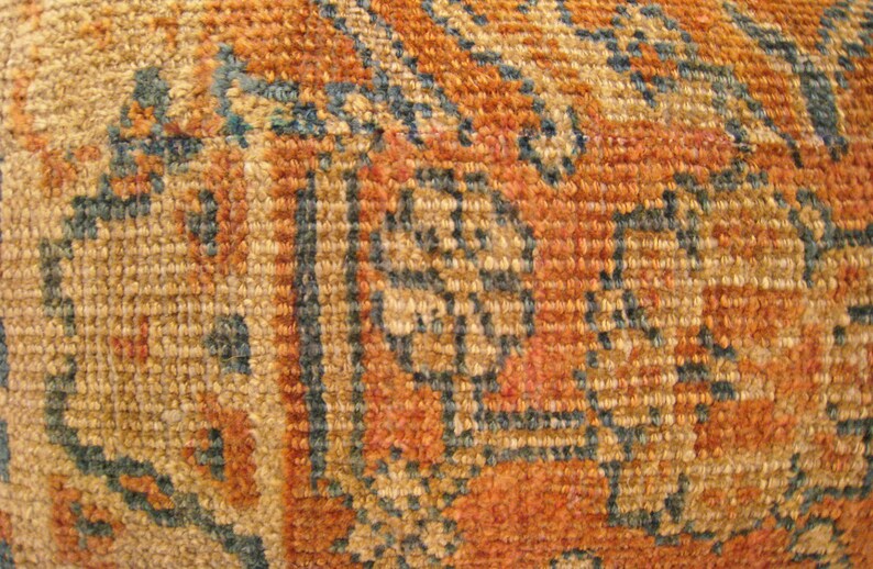 Antique Traditional Floral Rug Pillow Size 1'10 x 1'2 image 3