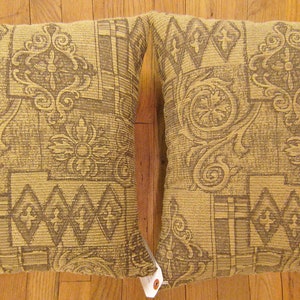 A pair of vintage Floro-geometric fabric pillows size 1'8 x 1'6 Each image 3