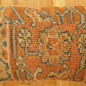 Antique Traditional Floral Rug Pillow Size 1'10 x 1'2 image 2