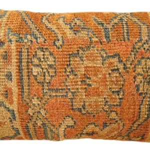 Antique Traditional Floral Rug Pillow Size 1'10 x 1'2 image 1