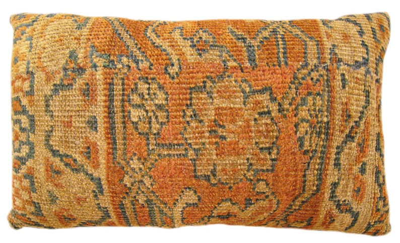 Antique Traditional Floral Rug Pillow Size 1'10 x 1'2 image 1