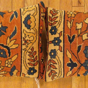 A Pair of Antique Indian Agra rug pillows size 1'8 x 1'2 Each image 2