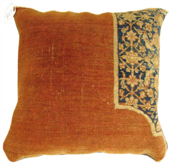 Vintage Decorative Persian Tabriz Oriental Carpet Pillow Size Etsy