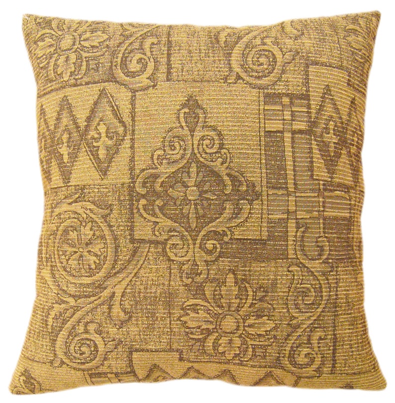 Vintage Floro-geometric fabric Pillow size 1'8 x 1'6 image 1