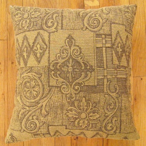 Vintage Floro-geometric fabric Pillow size 1'8 x 1'6 image 2