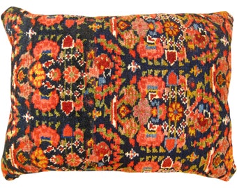 Antique Traditional Rug Pillow; size 19” x 13”