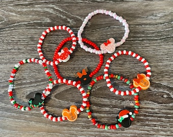 Pulseras navideñas inspiradas en Mickey