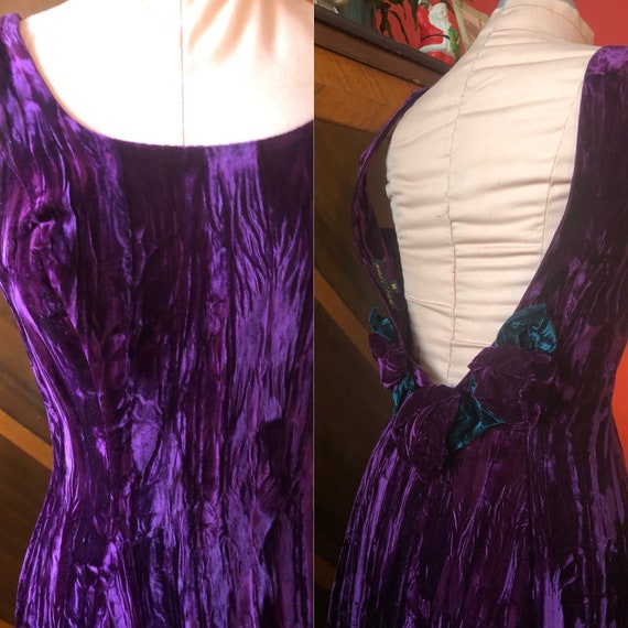 1980s velvet Betsy Johnson dress 30” waist