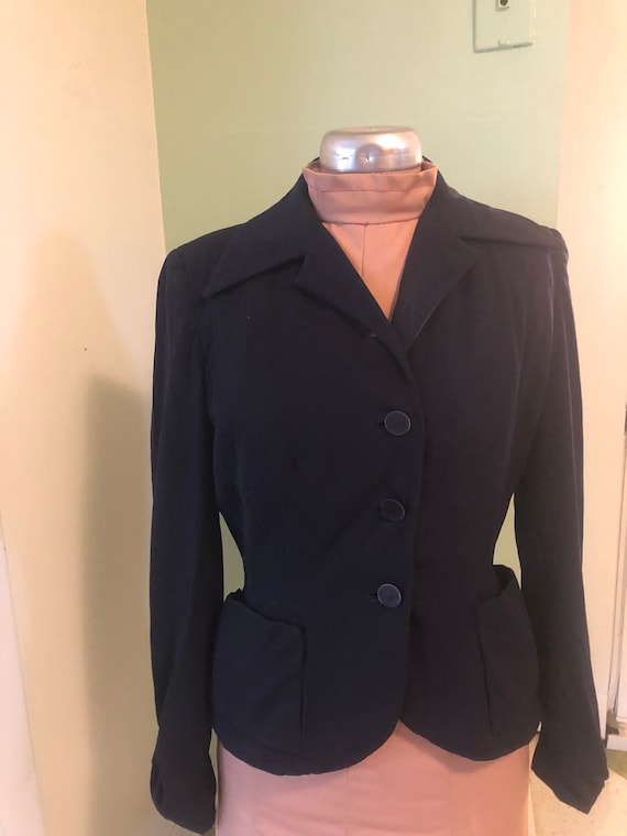 Navy blue 1940s jacket